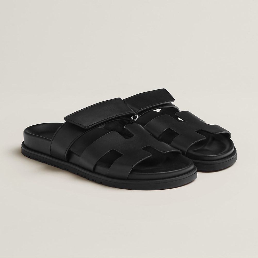 Hermes black chypree style sandal